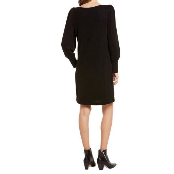 NEW Julia Jordan Black Boatneck Long Sleeve Sweater Dress Women Size 8 $120 - Picture 2 of 13